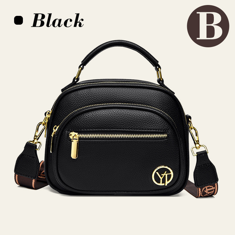 Avtoit | Classic multi-room adjustable wide strap PU leather crossbody bag