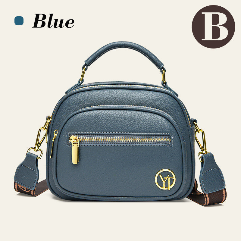 Avtoit | Classic multi-room adjustable wide strap PU leather crossbody bag