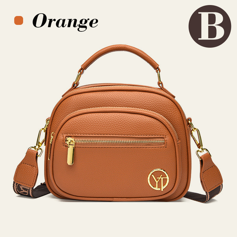 Avtoit | Classic multi-room adjustable wide strap PU leather crossbody bag