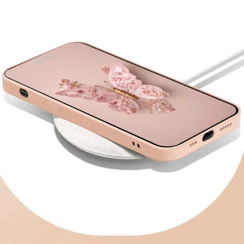 Avtoit | Flat 3D glass case with butterfly pattern for iPhone