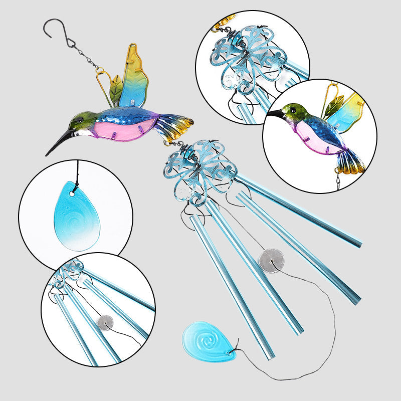 Avtoit | Hummingbird and dragonfly Wind chime garden decoration