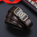 Avtoit | Men's belt with crocodile pattern and automatic buckle