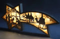 Avtoit | LED Christmas decorations in wood Nativity Scene Star-shaped desk lamp