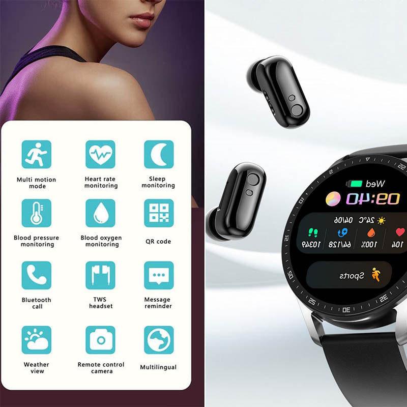 Avtoit | 2-in-1 Smartwatch with Earbuds (For iPhone & Android)
