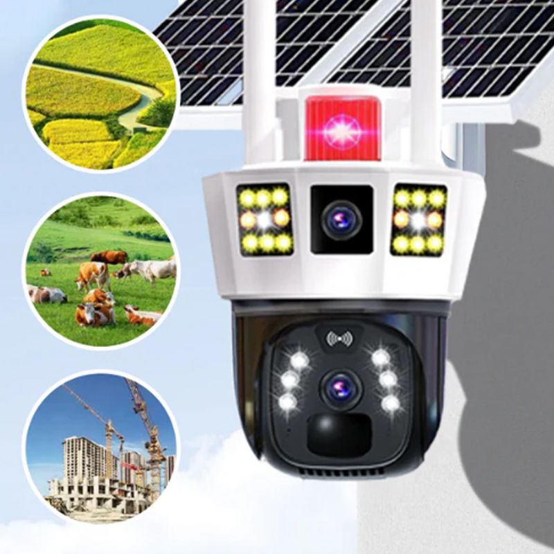 Avtoit | 360° smart solar surveillance camera with three screens