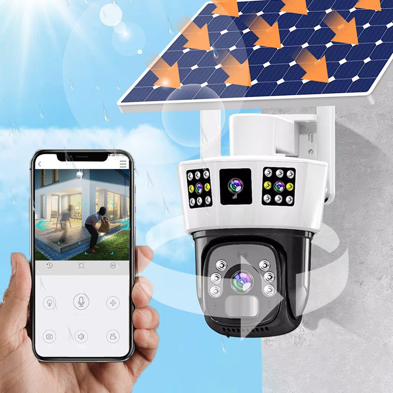 Avtoit | 360° smart solar surveillance camera with three screens
