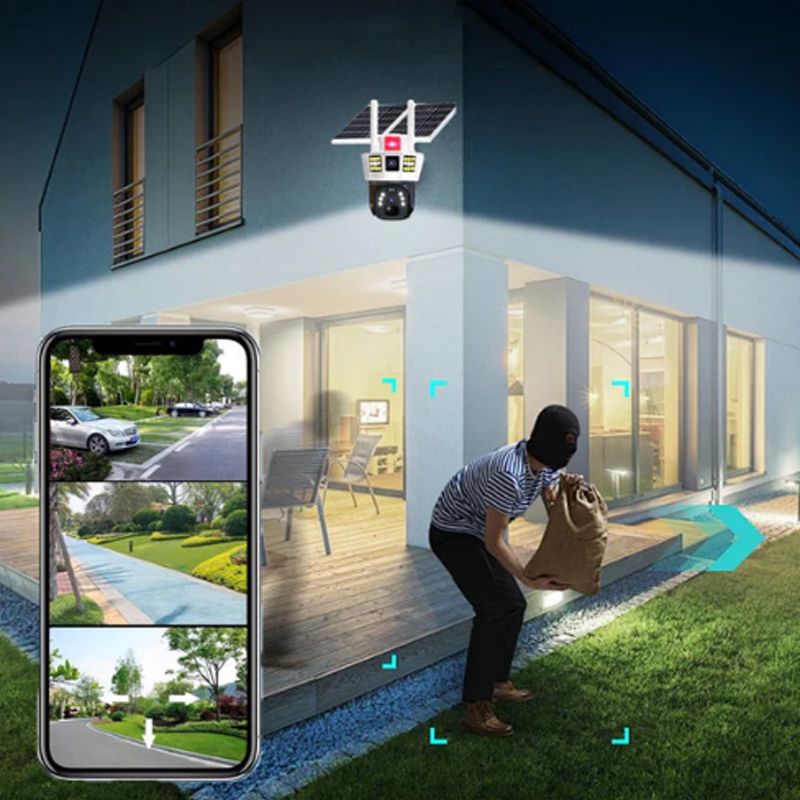 Avtoit | 360° smart solar surveillance camera with three screens