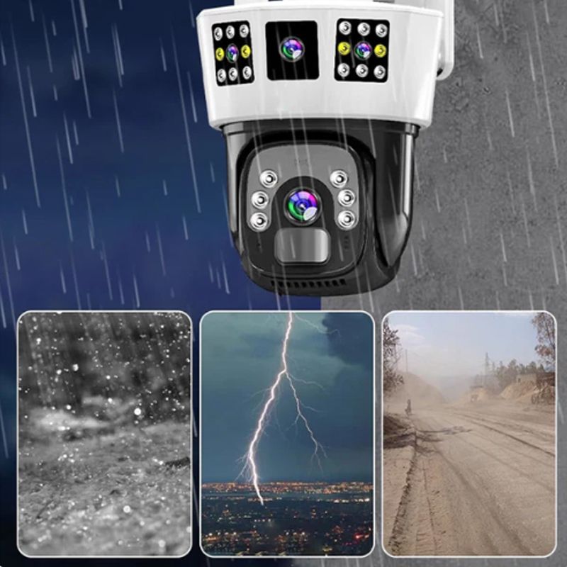 Avtoit | 360° smart solar surveillance camera with three screens
