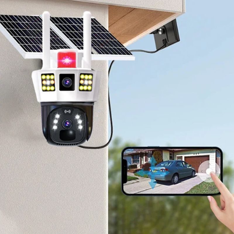 Avtoit | 360° smart solar surveillance camera with three screens