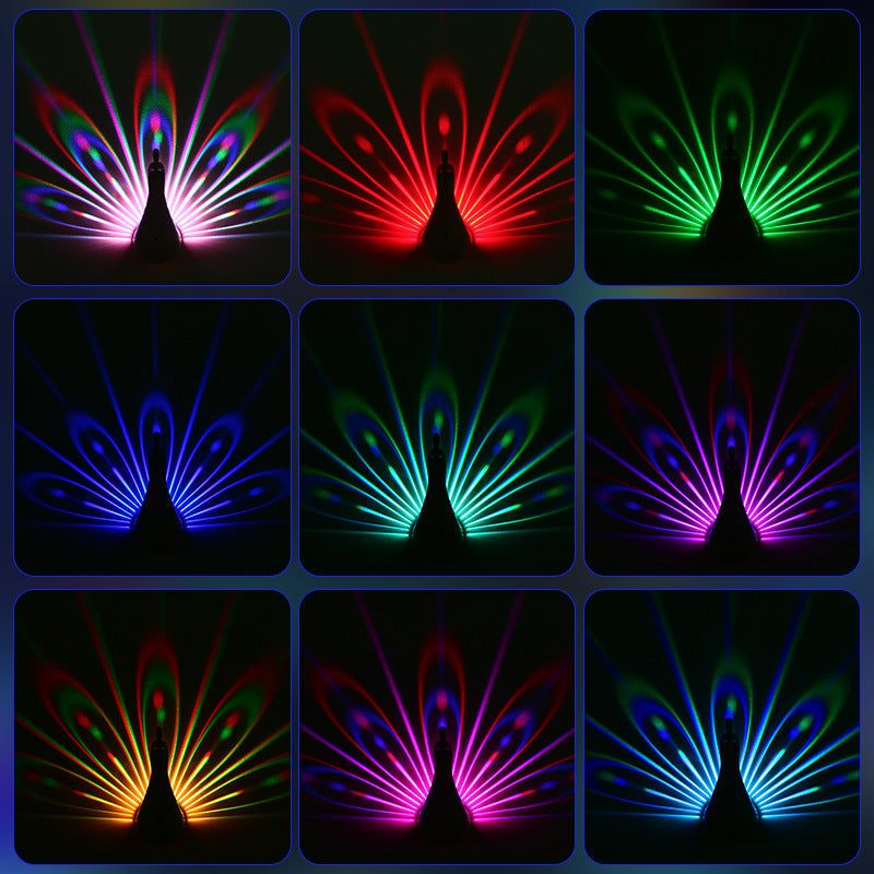 Avtoit | Peacock Projection Wall Lamp with Remote Control