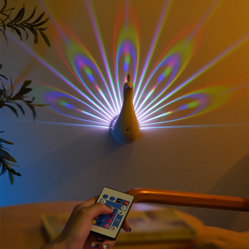 Avtoit | Peacock Projection Wall Lamp with Remote Control