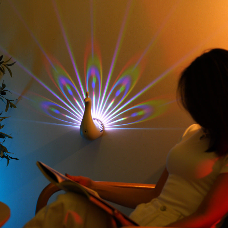 Avtoit | Peacock Projection Wall Lamp with Remote Control