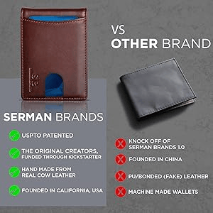Avtoit | Pop Up aluminum bag Money Clip Slim Leather Slots Credit Card Holder RFID Blocking Bifold Minimalist Wallet