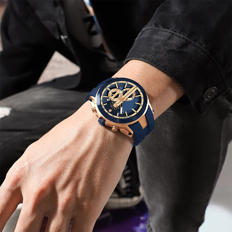 Avtoit | Stylish sports watch with glowing display, silicone strap, and waterproof design