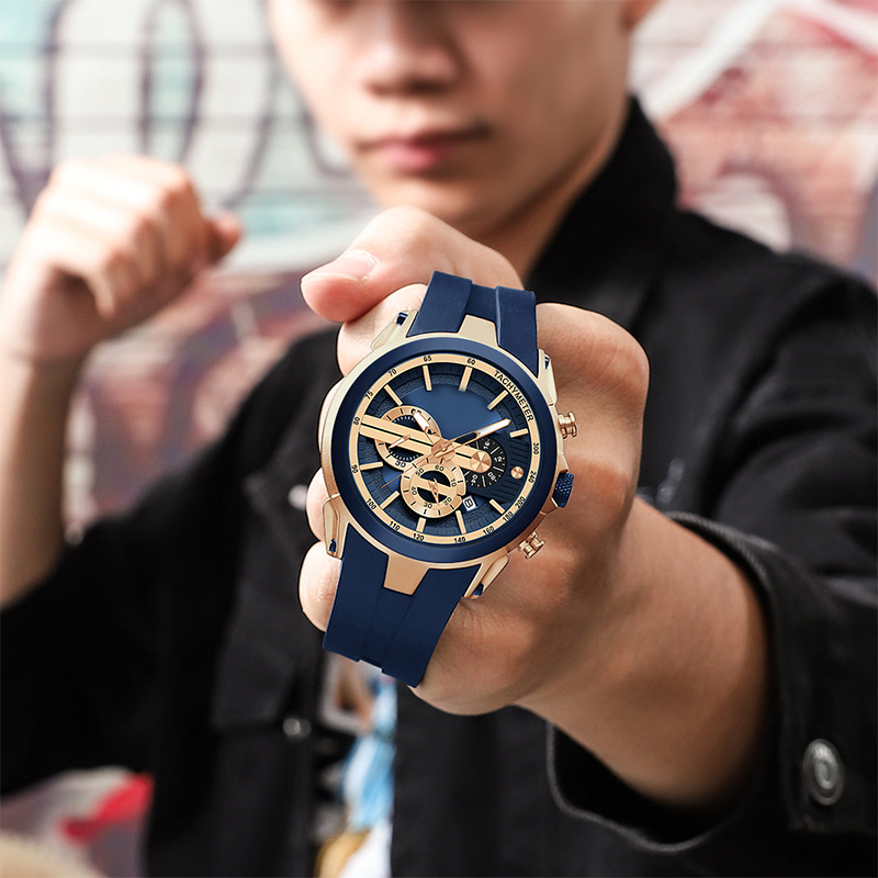 Avtoit | Stylish sports watch with glowing display, silicone strap, and waterproof design