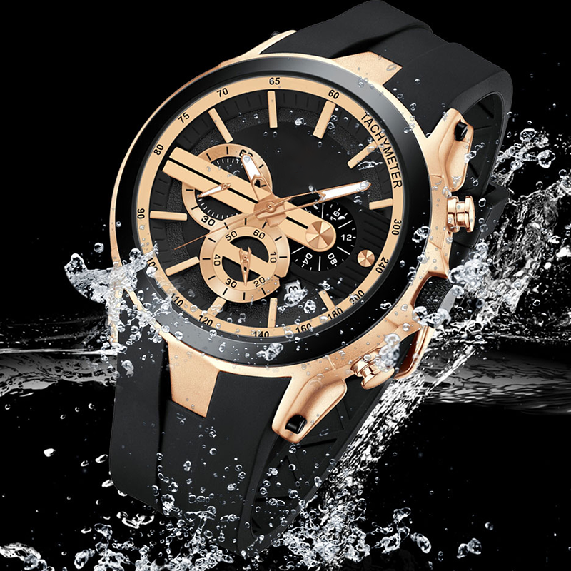 Avtoit | Stylish sports watch with glowing display, silicone strap, and waterproof design