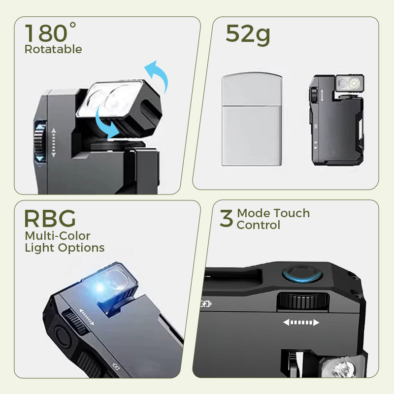 Avtoit | Portable mini flashlight with rotating head
