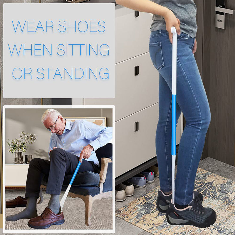 Avtoit | Adjustable long shoehorn with sock remover for seniors