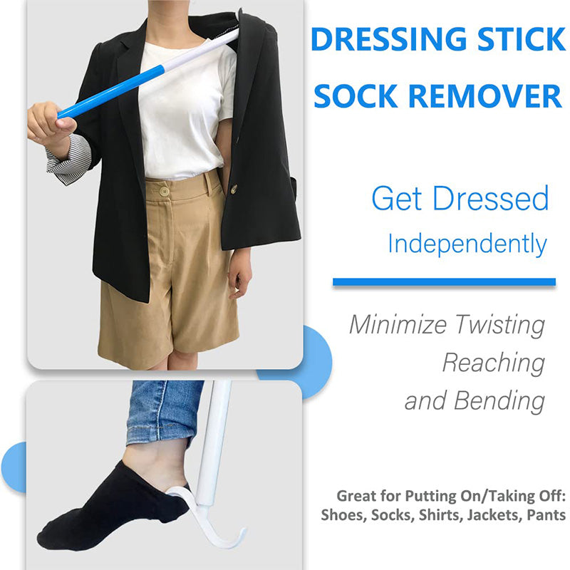 Avtoit | Adjustable long shoehorn with sock remover for seniors