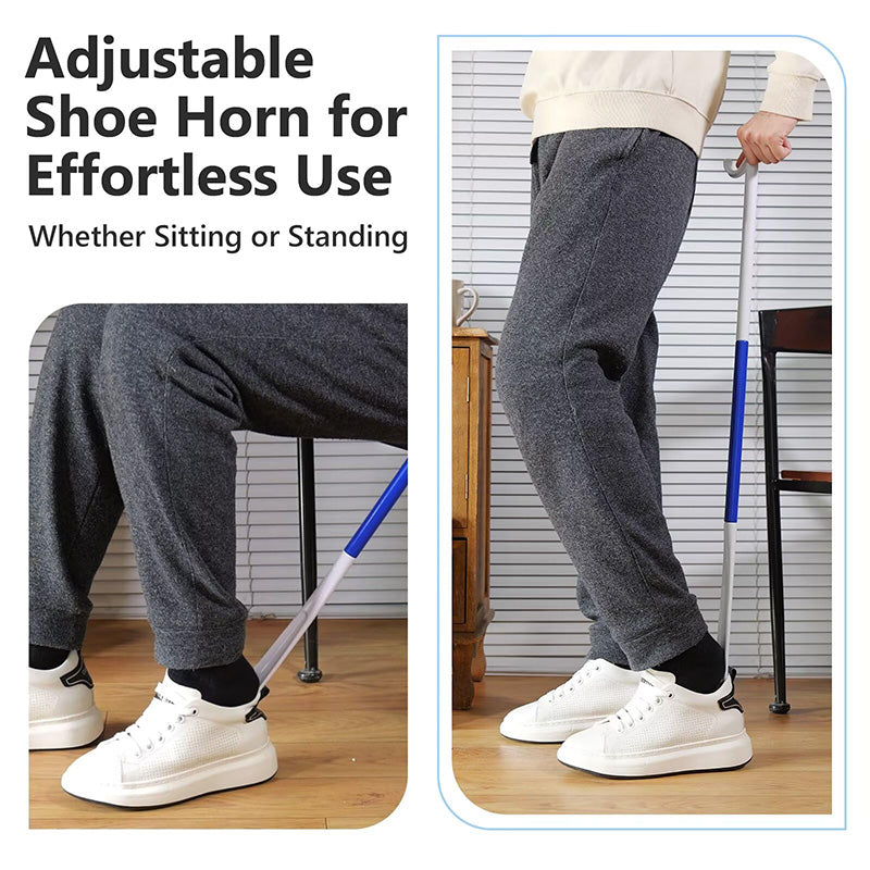 Avtoit | Adjustable long shoehorn with sock remover for seniors