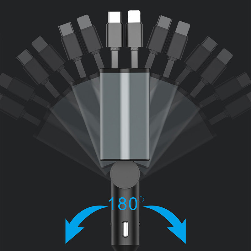 Avtoit | 4-in-1 fast charger and retractable car charger
