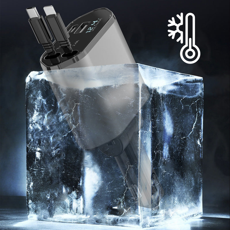Avtoit | 4-in-1 fast charger and retractable car charger