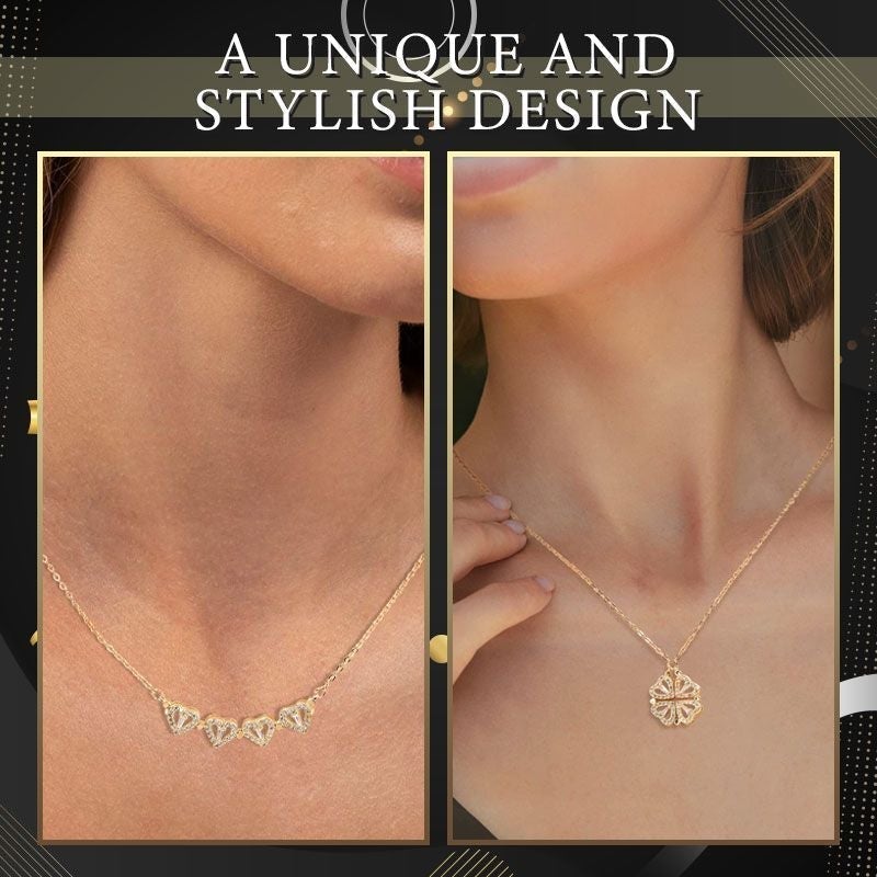 Avtoit | Heart-shaped necklace with four leaves