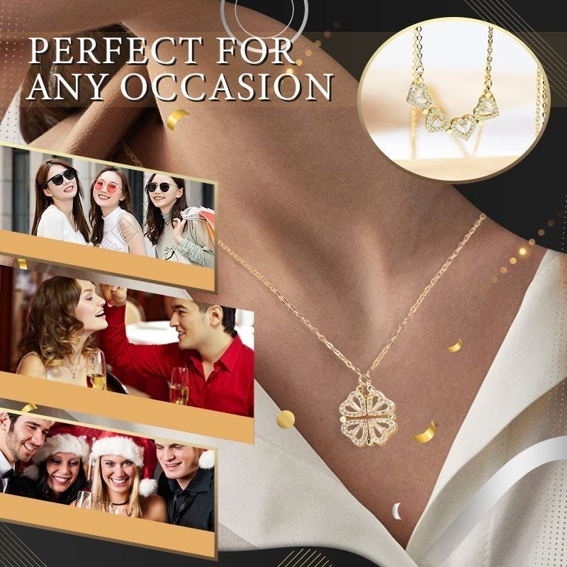 Avtoit | Heart-shaped necklace with four leaves