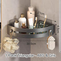 Avtoit | Corner shower shelf without drilling with hooks