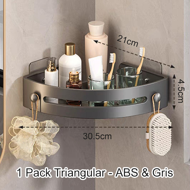 Avtoit | Corner shower shelf without drilling with hooks