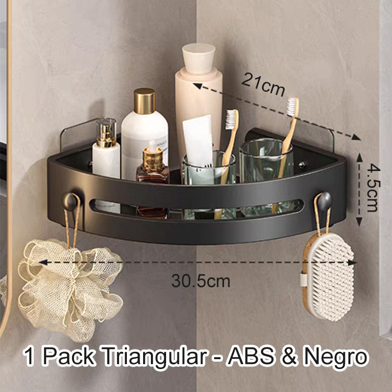 Avtoit | Corner shower shelf without drilling with hooks
