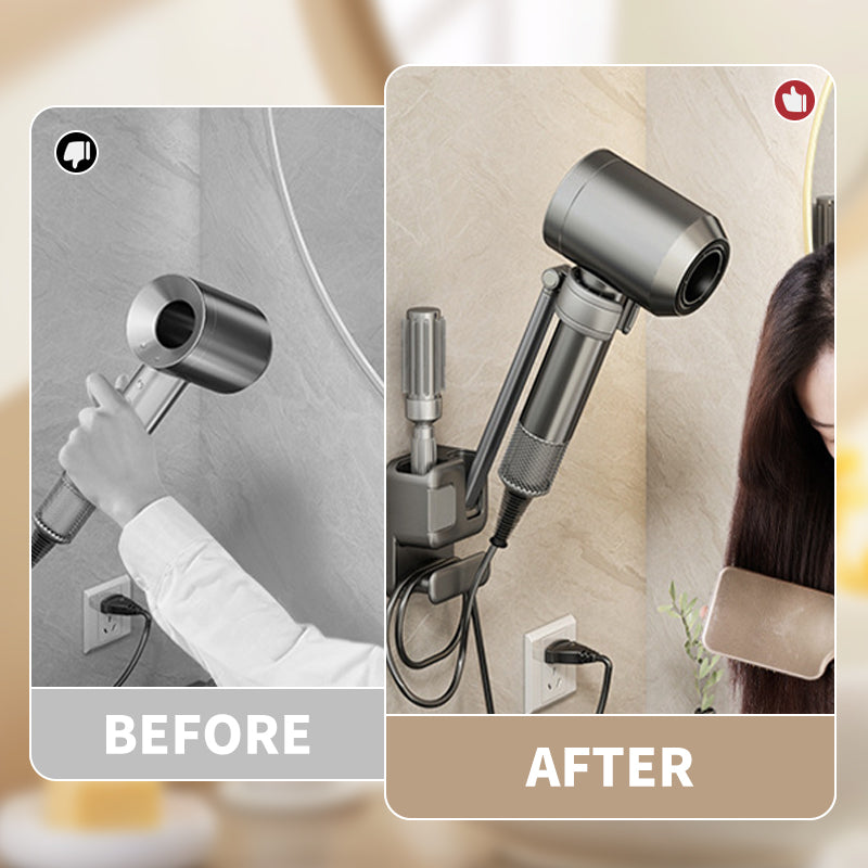 Avtoit | Hair dryer wall mount with cord holder