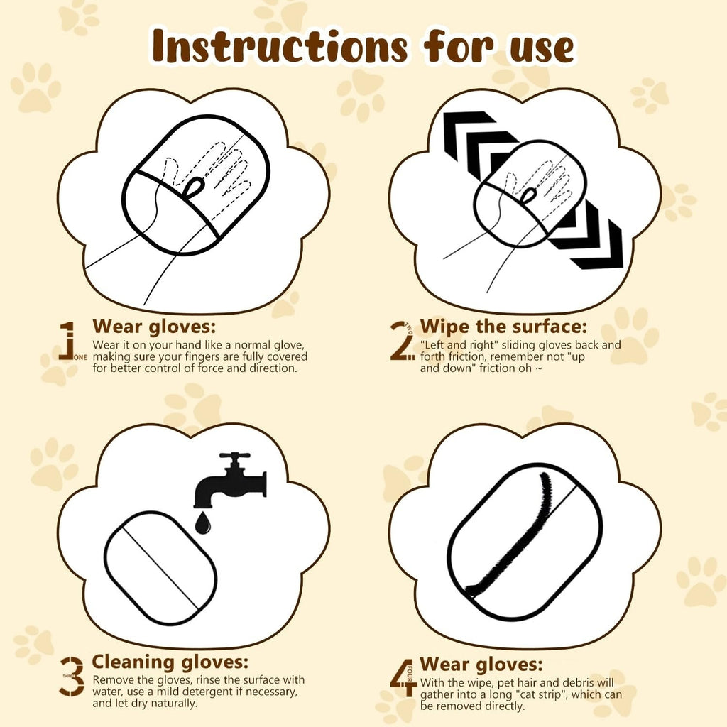 Avtoit | Electrostatic gloves for removing pet hair