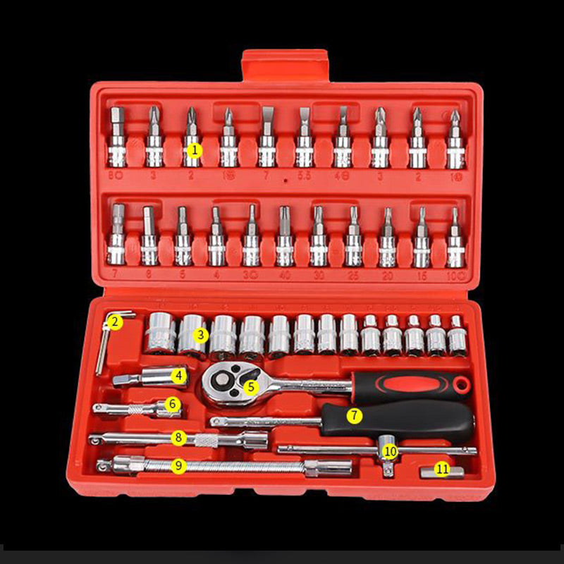Avtoit | 46-piece set with quick-change wrench