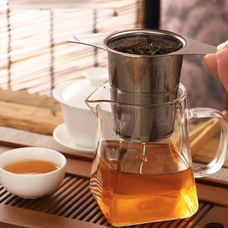 Avtoit | Stainless steel tea filter with double handles and lid