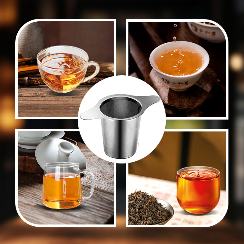 Avtoit | Stainless steel tea filter with double handles and lid