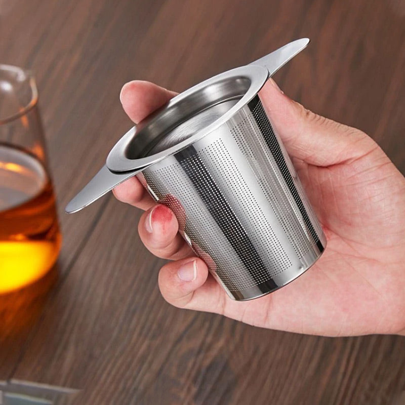 Avtoit | Stainless steel tea filter with double handles and lid