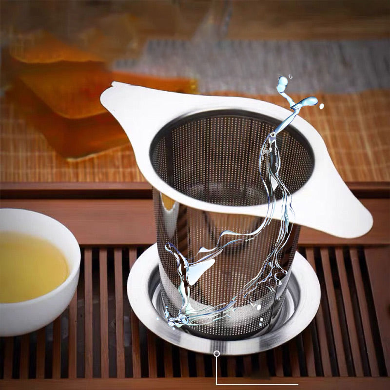 Avtoit | Stainless steel tea filter with double handles and lid