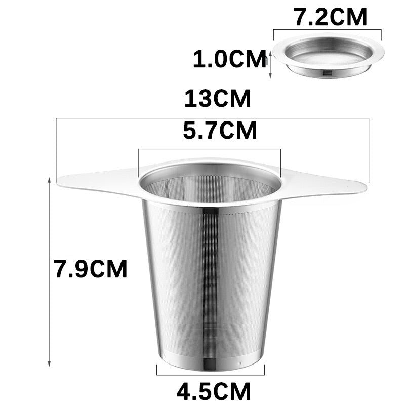 Avtoit | Stainless steel tea filter with double handles and lid