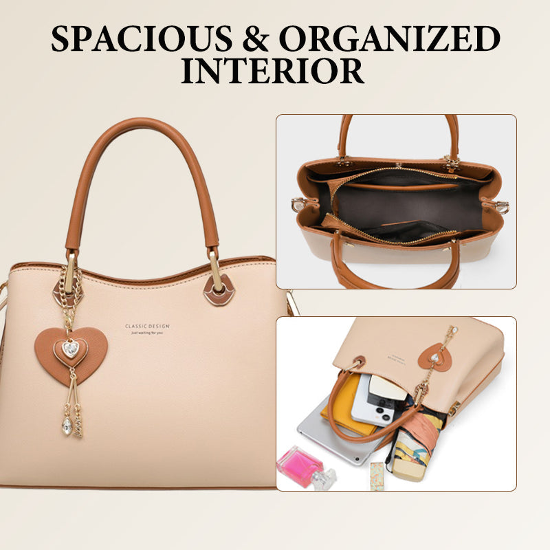 Avtoit | Elegant women's handbag with sparkling heart pendant