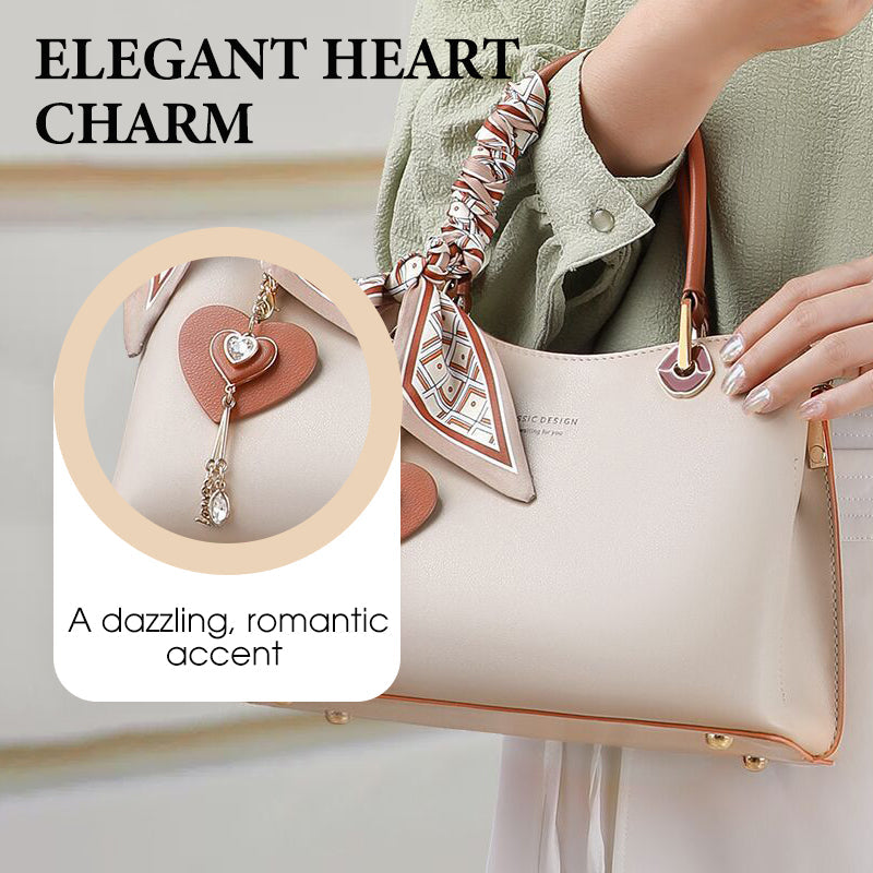 Avtoit | Elegant women's handbag with sparkling heart pendant