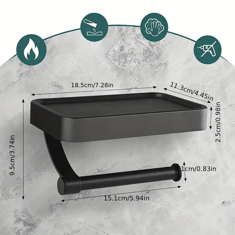 Avtoit | Stalux Toilet Roll Holder with Shelf