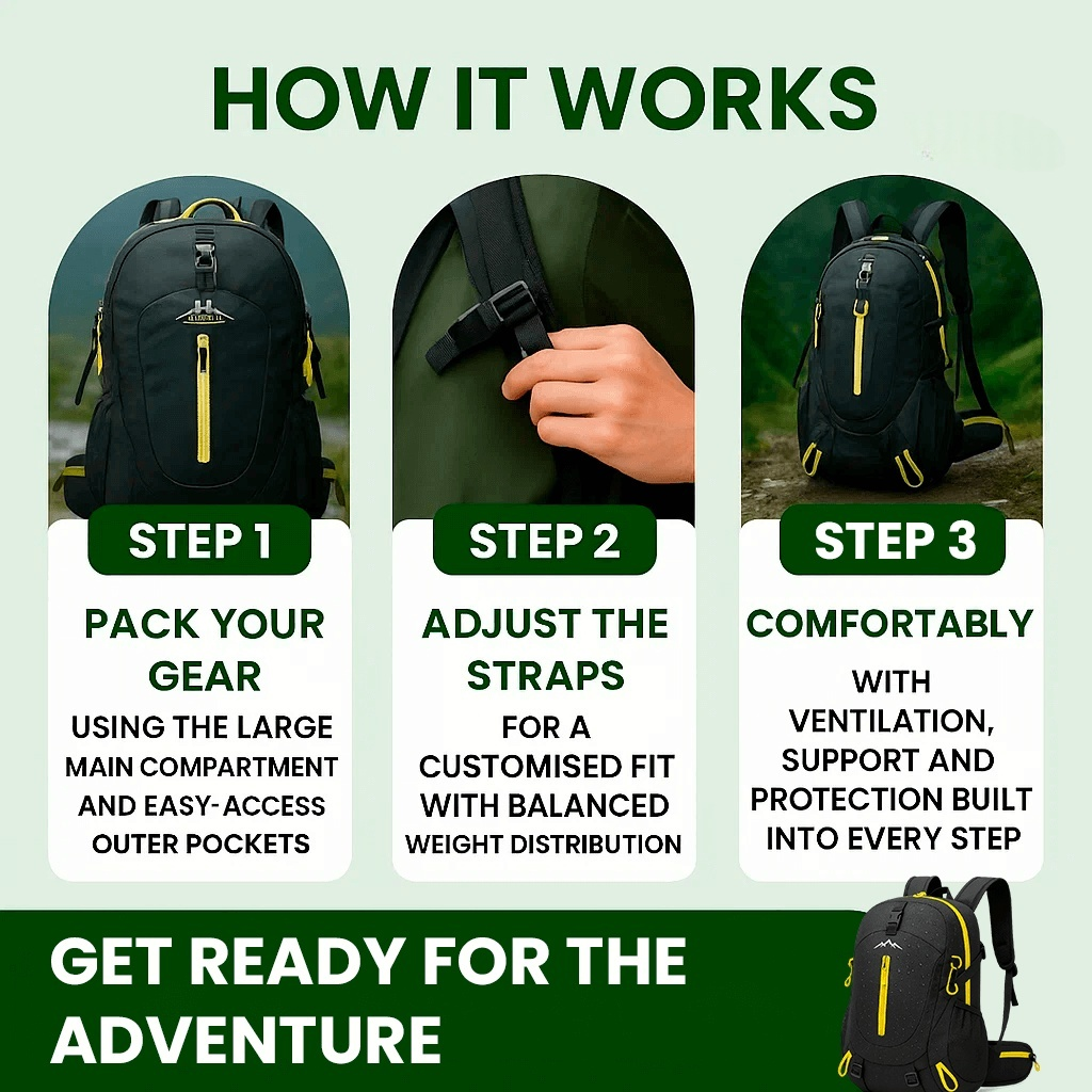 Avtoit | 40L Waterproof Hiking Backpack with Multiple Compartments for Outdoor Adventures and Travel