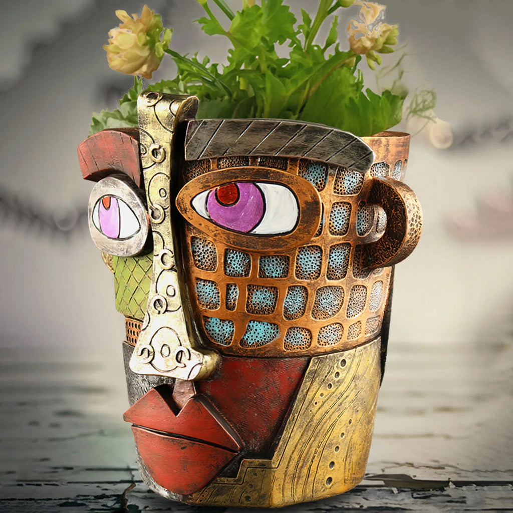 Avtoit | Stylish Abstract Art Plant Pot Ornaments - RetroVisage