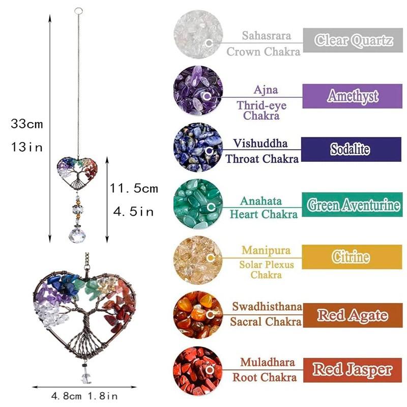 Avtoit | Crystal Wind Chime Tree of Life Sun Catcher