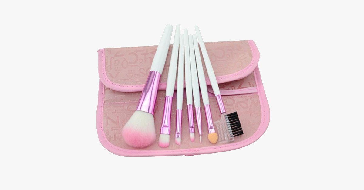 Avtoit | 7-piece pink brush set – makeup brushes for a flawless look