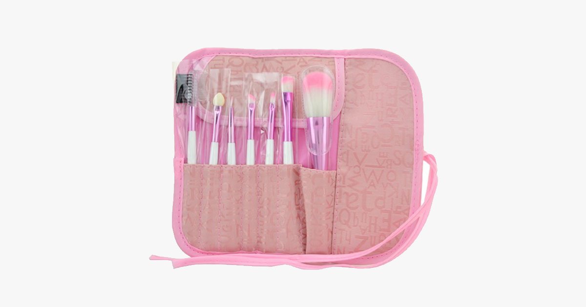 Avtoit | 7-piece pink brush set – makeup brushes for a flawless look