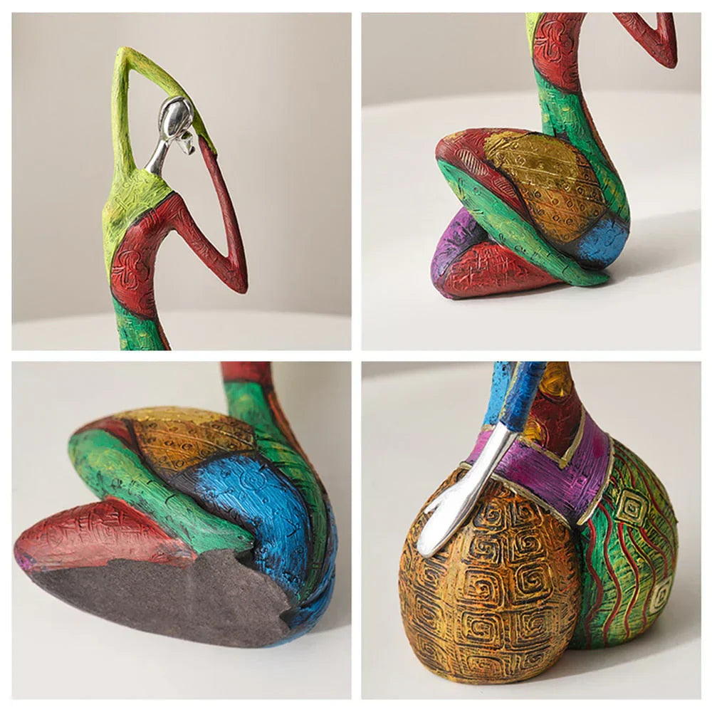 Avtoit | Modern Abstract Woman Sculptures – Handcrafted Colourful Resin Art for Home Decor
