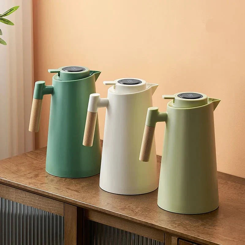Avtoit | ThermoWood – Smart Insulated Thermos Jug with Digital Temperature Display & Wooden Handle