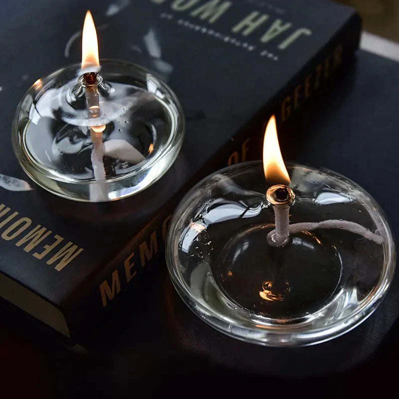 Avtoit | Transparent Oil Lamp Made of Glass as Candle Holder